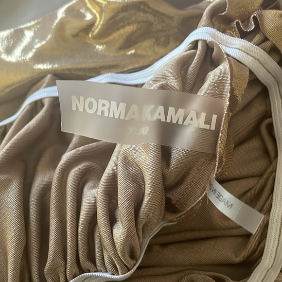 Norma Kamali Gold Metallic Sleeveless Top - Picture 3 of 3